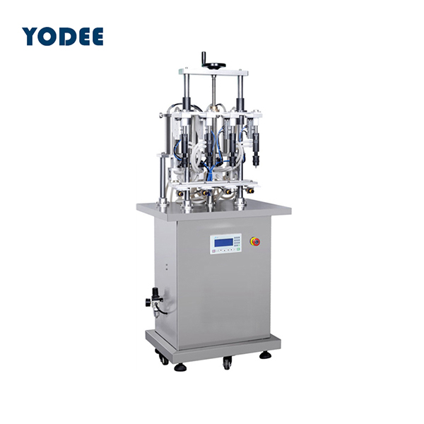 Semi-Automatic Pneumatic 4-Head Vacuum Negative Pressure Liquid Perfume Filling Machine