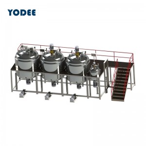 2022 High quality Blending Tank - Industrial chemical / cosmetic / dairy / jacketed mixing tank with stirrer – YODEE
