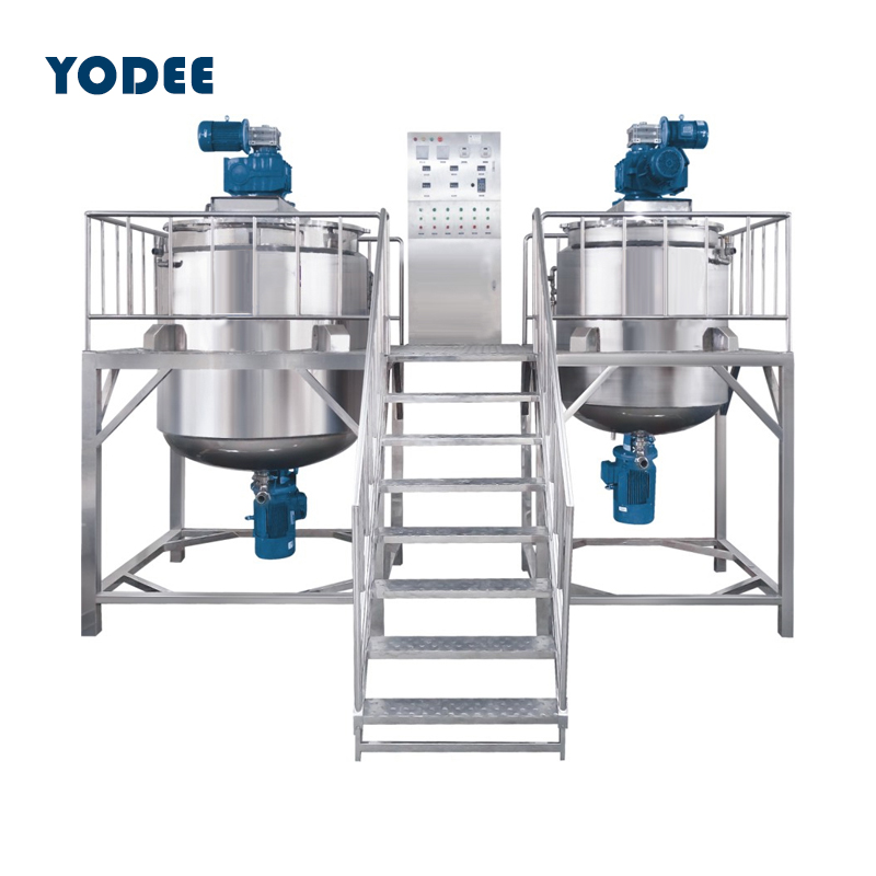 liquid soap / shampoo mixing vessel double jacketed reactor with agitator