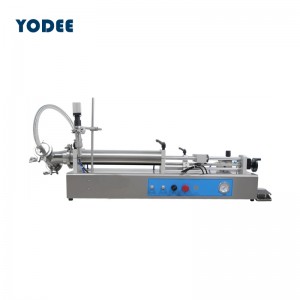 Semi auto pneumatic single head horizontal liquid filling machine