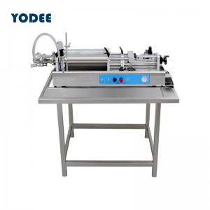 Semi auto pneumatic single head horizontal liquid filling machine