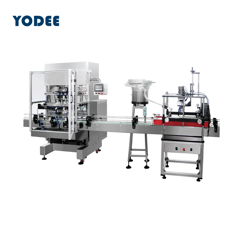 Automatic small bottle multi head filling capping and labeling machine