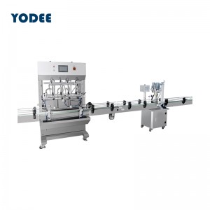 Automatic small bottle multi head filling capping and labeling machine